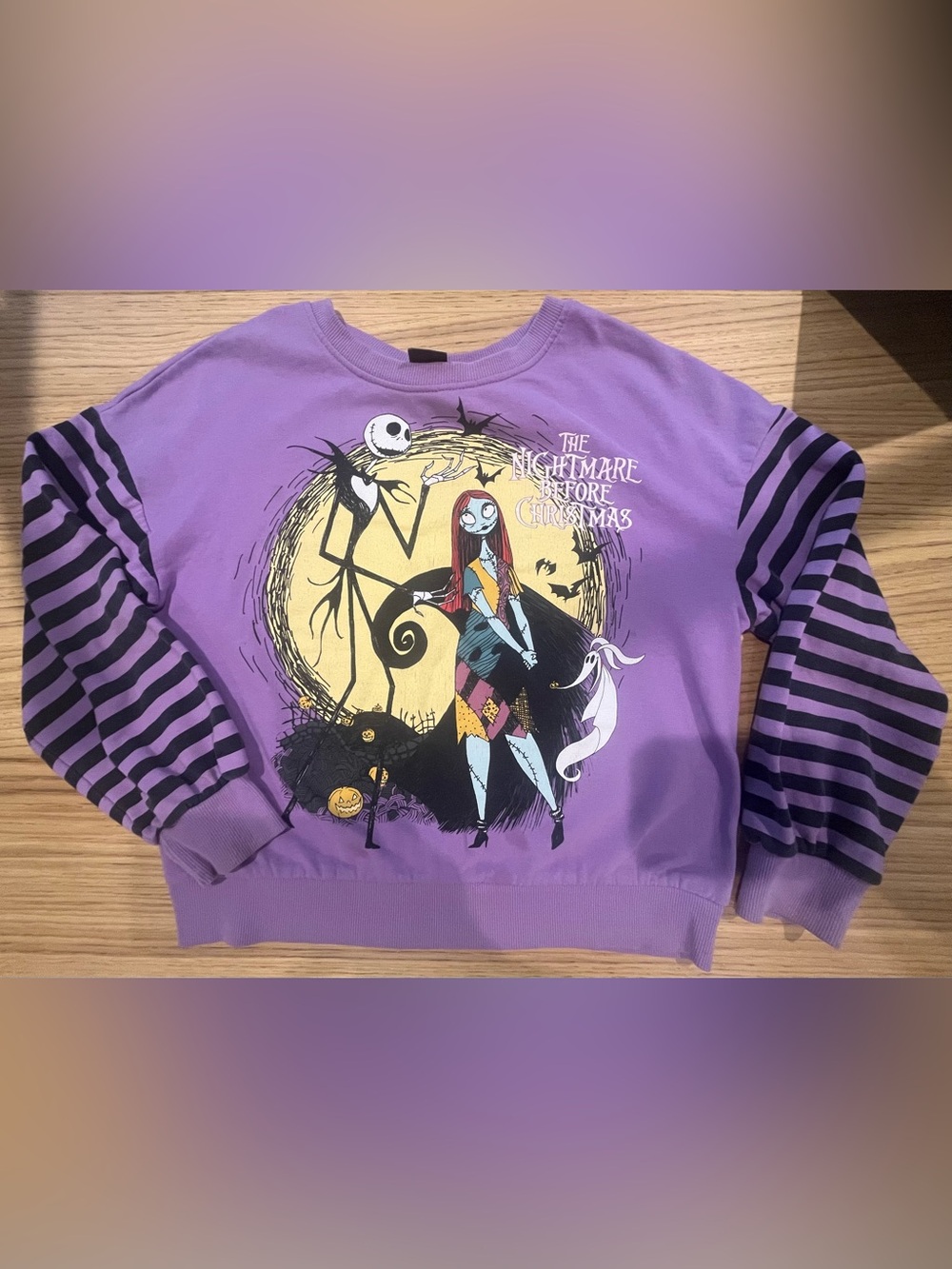 Purple Girl Sweater Disney L 10/12 The Nightmare Before Christmas